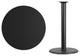 36'' Round Black Laminate Table Top with 24'' Round Bar Height Table Base