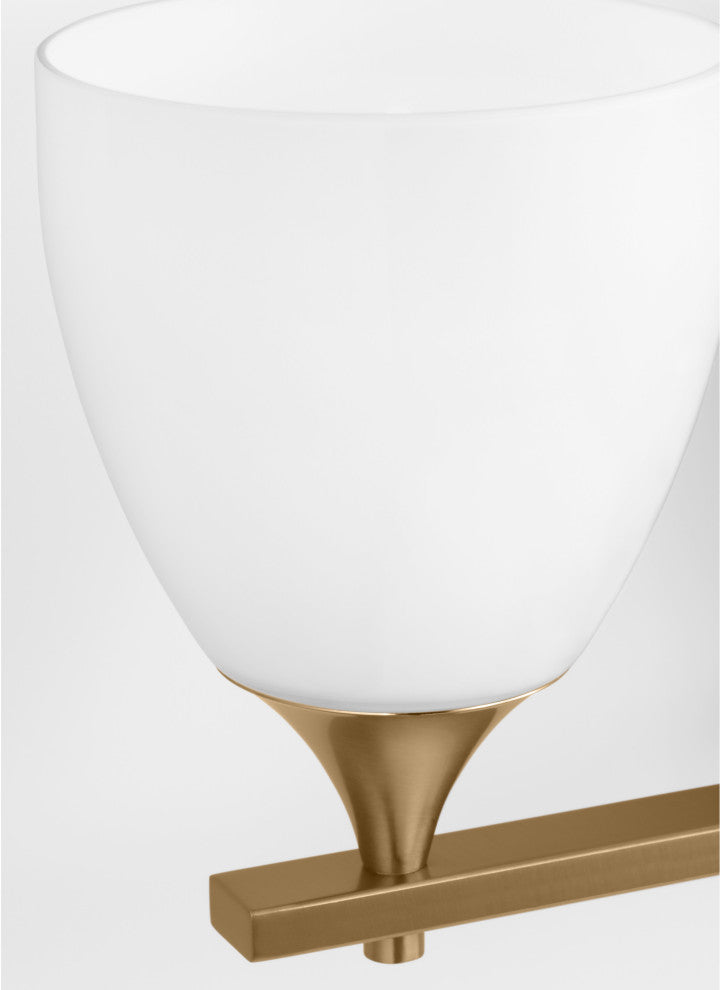 Toffino 3 Light Bath, Satin Brass