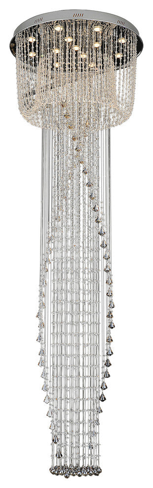 Hallway 13 Light Flush Mount With Chrome Finish