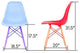 Molded Plastic Dining Side Chair with Beech Wood Eiffel Legs, White