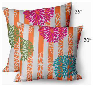 Flower Bursts Decorative Throw Pillow, Pink, 26"x26"