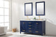 Valentino Modern 60" Blue Double Rectangular Sink Vanity
