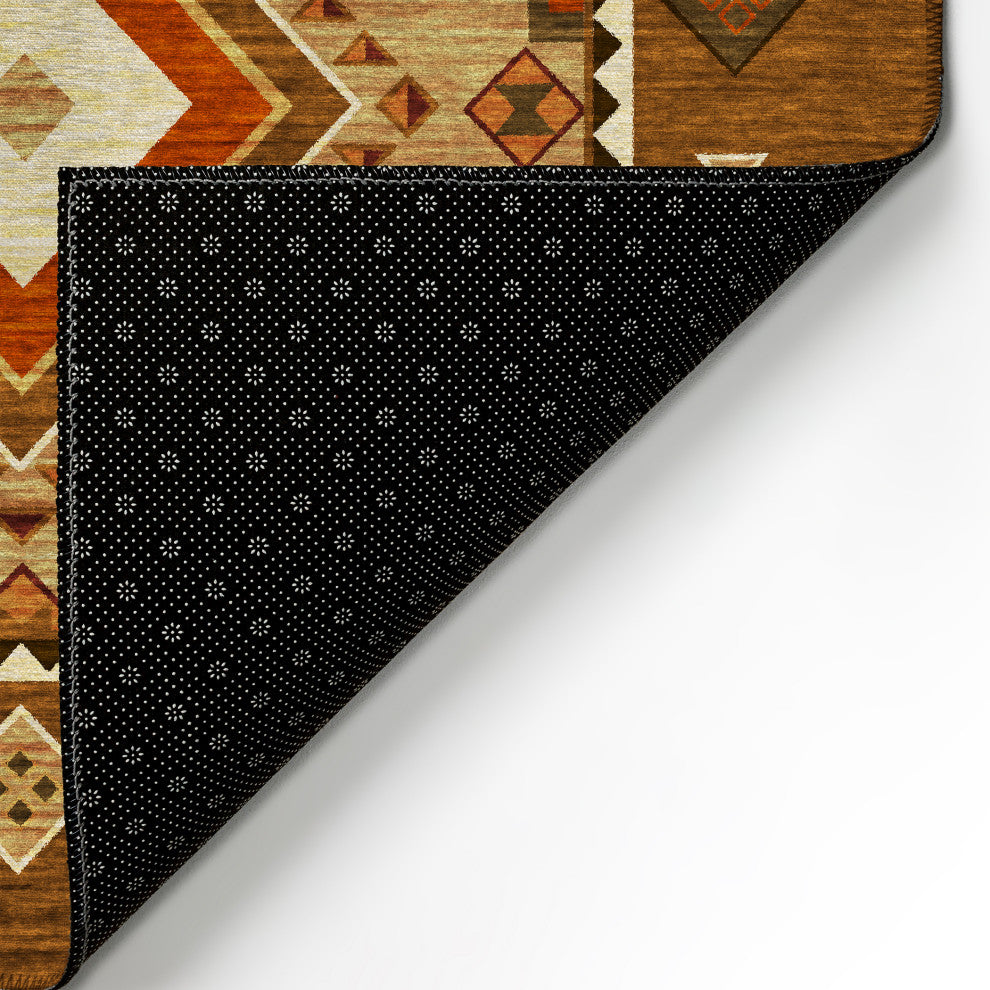 Indoor/Outdoor Phoenix PH2 Walnut Machine Washable 3' x 5' Rug