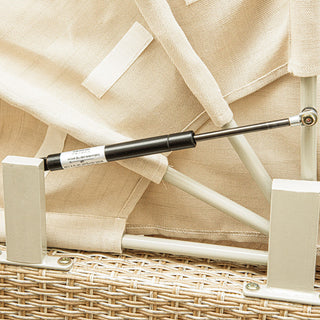 Outdoor Wicker Patio Sofa, Canopy and Ottoman Set