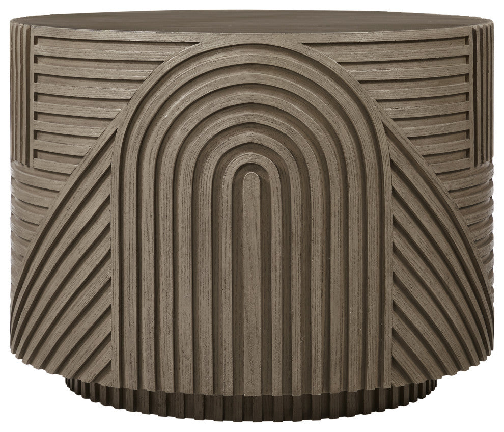 Serenity Textured Round Drum Table