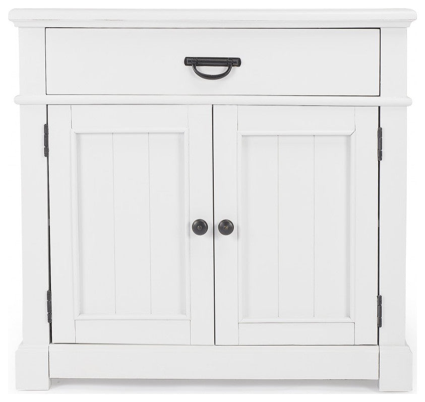 Alek White Solid Wood Chest With Storage