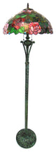 PEGGY, Tiffany-style 2 Light Roses Floor Lamp, 18" Shade
