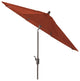 9' Round Push Tilt Market Umbrella, Antique Bronze frame, Sunbrella, Terracotta