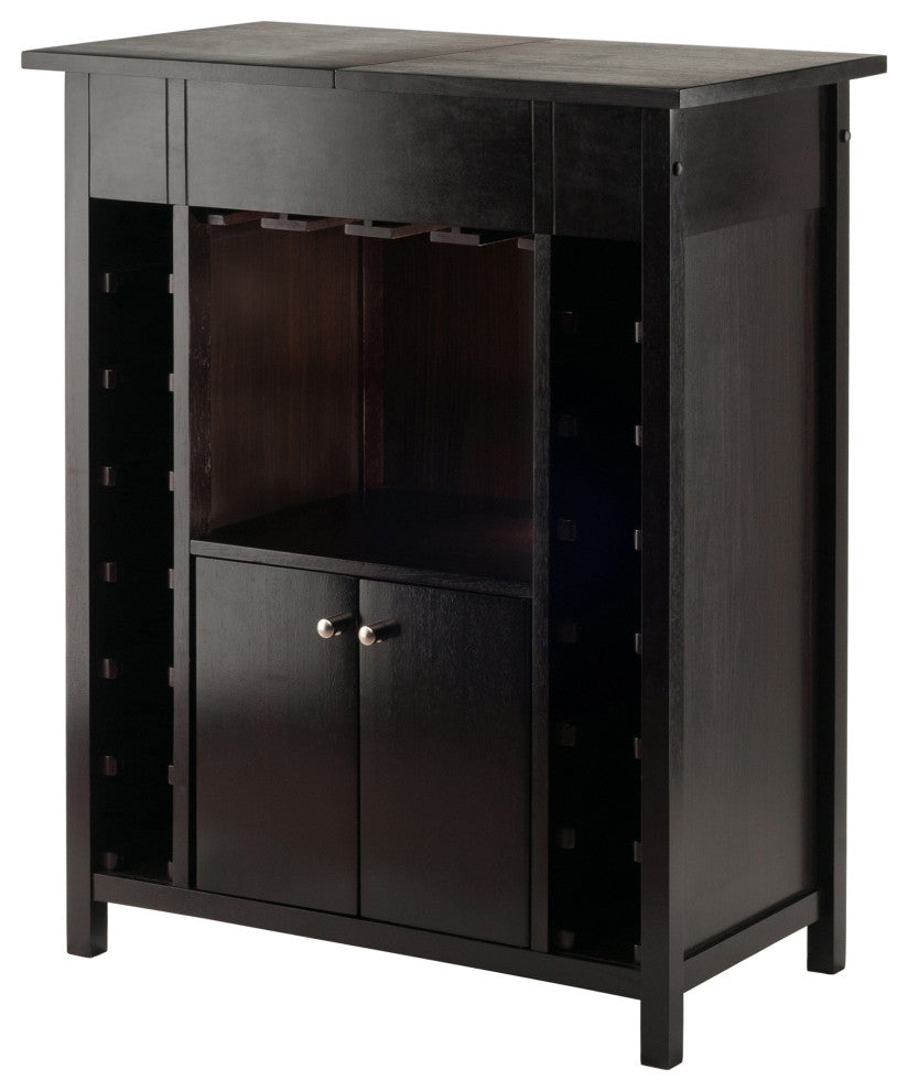 Yukon Wine Cabinet, Expandable Top, Espresso