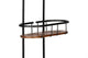Utopia Alley Tia Rustproof Over the Shower Caddy, Teak Shelves, Matte Black