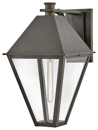 Hinkley Endsley Large Wall Mount Lantern, Blackened Brass