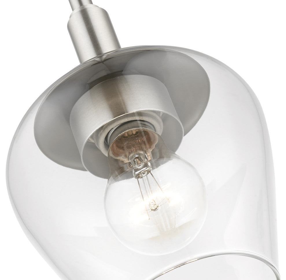 Willow 1 Light Brushed Nickel Single Pendant