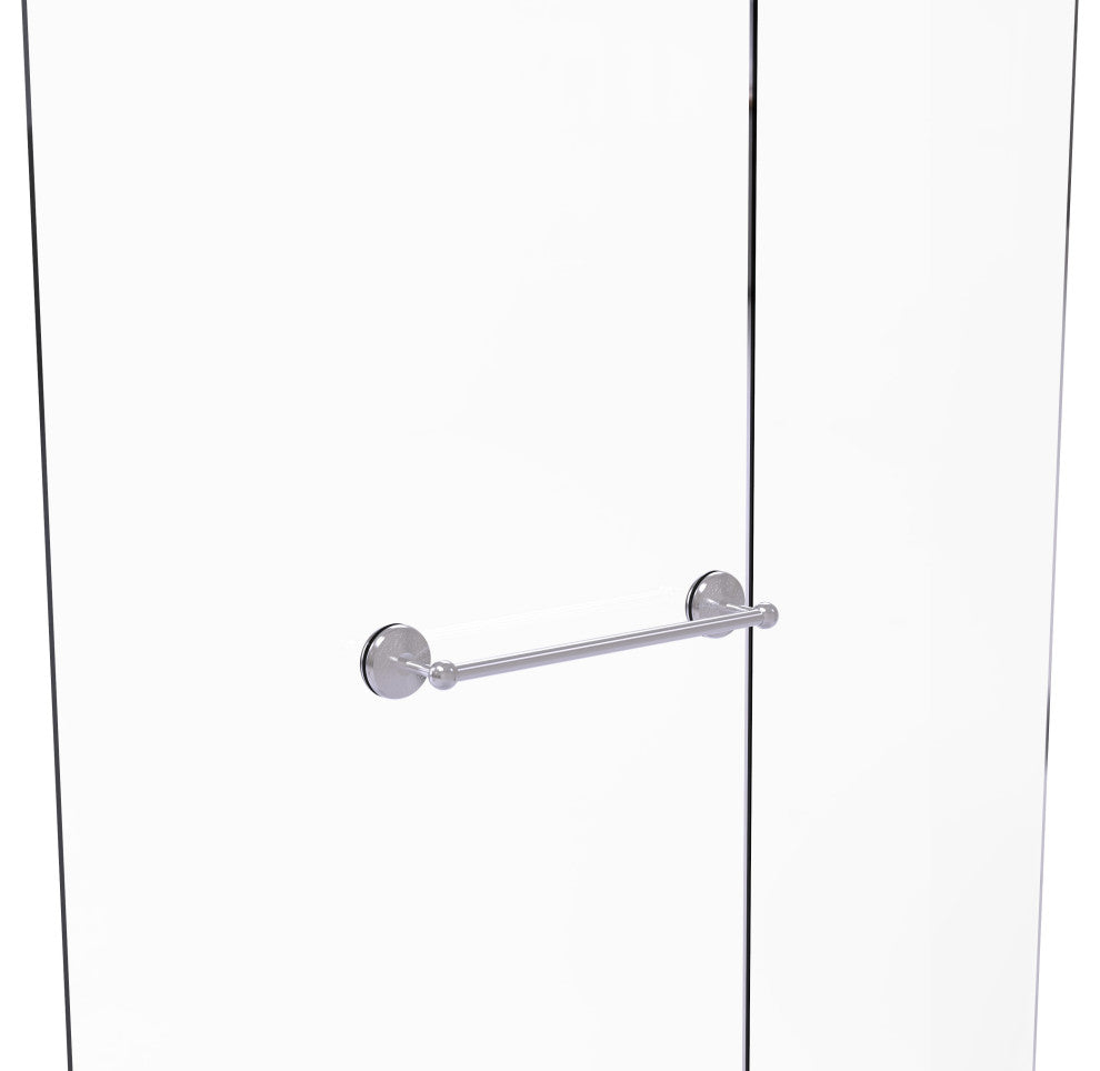 Monte Carlo 18" Shower Door Towel Bar, Satin Chrome