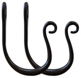 Zinc Curl Holdbacks, Bronze, Set of 2