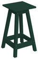 Poly Lumber Bar Stool, Turf Green, Counter Height, Square