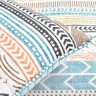 Hygge Geo 3-Piece Quilt Set, Neutral/Multi, King