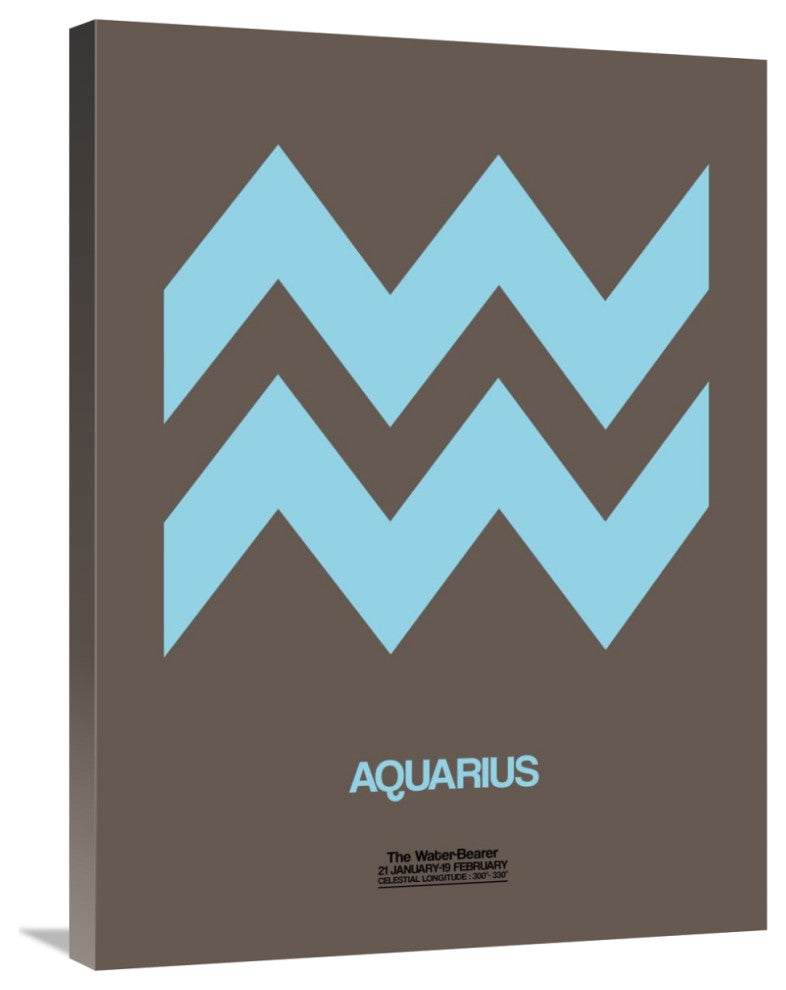 "Aquarius Zodiac Sign Blue" Fine Art Print