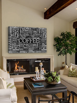 "Coffee Pattern" Painting Print on Canvas