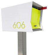The RetroBox with Locking doors. Modern Pole Mounted Mailbox, Pole not included.