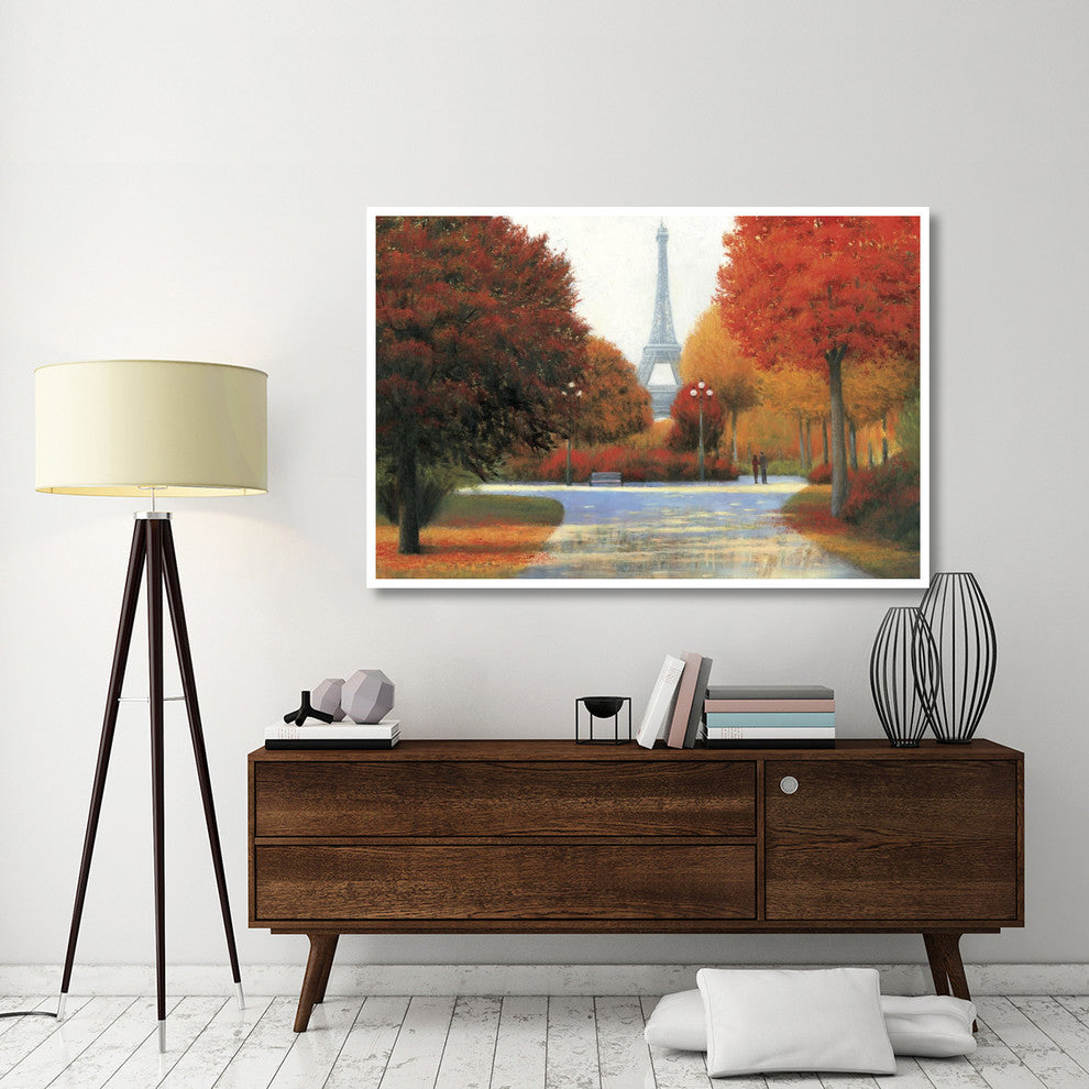 "Autumn in Paris Couple" Digital Paper Print by James Wiens, 62"x42"