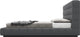 Thompson Bed, Carbon Gray Fabric, Full