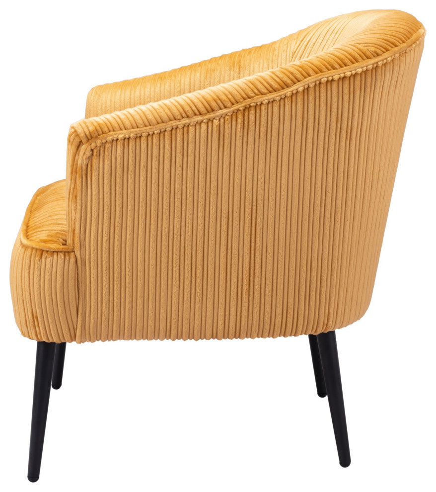 Accent Chair, Steel Metal, Fabric, Yellow, Black, Lounge Cafe Lobby Hospitality
