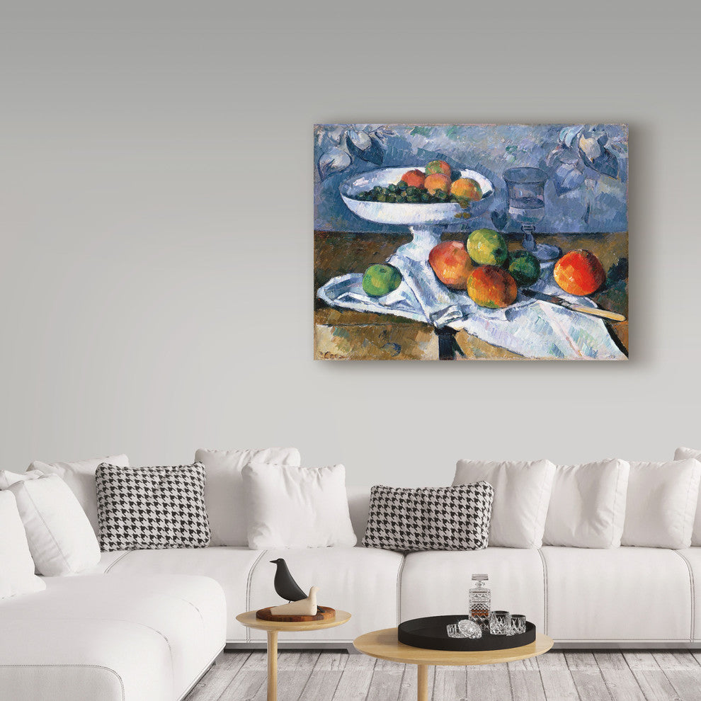 Paul Cezanne 'Still Life With Fruit Dish' Canvas Art, 24"x18"