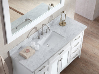 Kensington 61" Single Sink Vanity Set, White, Single Sink