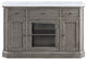 Benzara BM250674 Server With Faux Marble Top and 3 Drawers, White and Brown