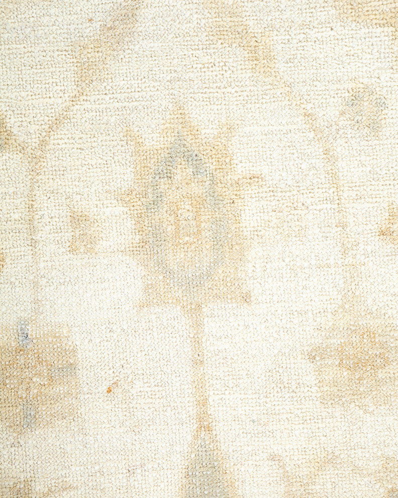 Eclectic, One-of-a-Kind Hand-Knotted Area Rug Ivory, 5'10"x13'4"