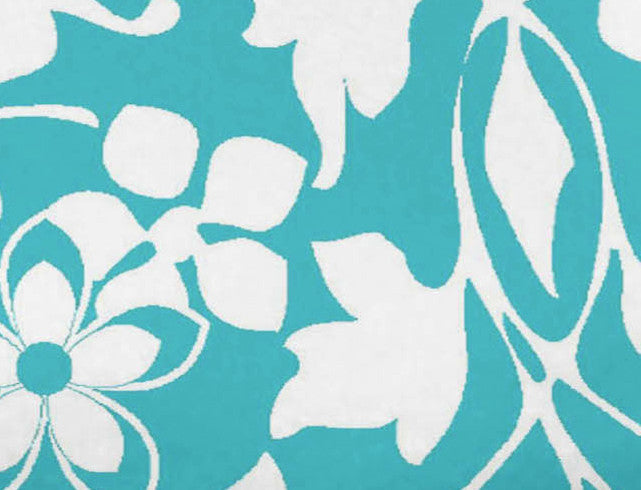 Evelyn, Floral Print Bath Towel, Aqua