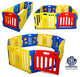 Kidzone Interactive Baby Playpen 8 Panel Safety Gate ASTM Certified, Multicolor