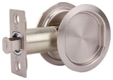 Weslock 627 Round Passage Sliding Pocket Door Pull - Nickel