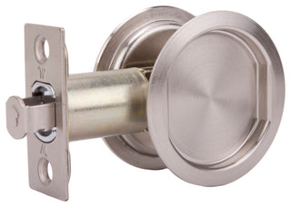 Weslock 627 Round Passage Sliding Pocket Door Pull - Nickel