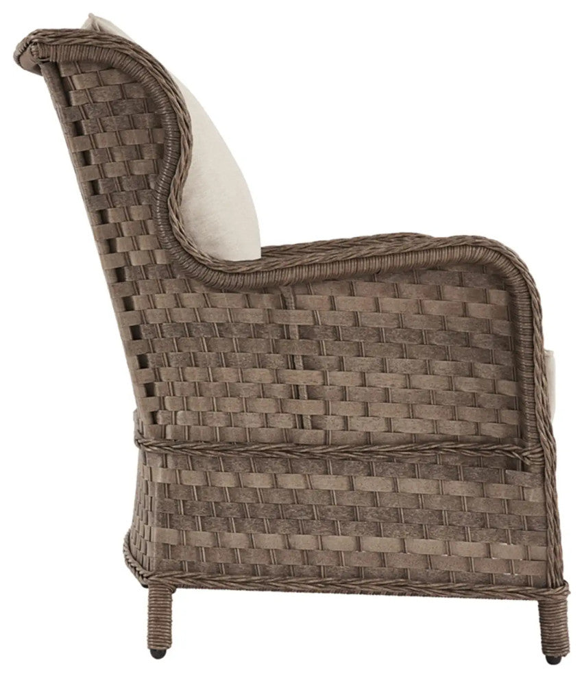 Patio Lounge Chairs With Cushioned Seats and All Weather Wicker Design