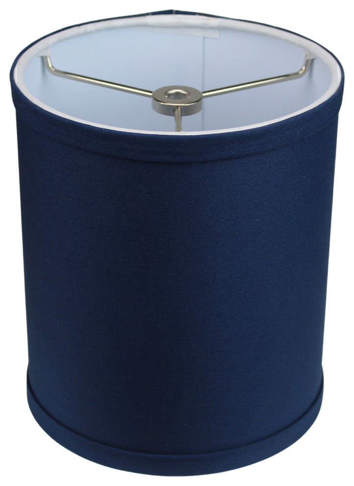 Fenchel Shades 6"x6"x7" Spider Attachment Drum Lamp Shade, Linen Navy