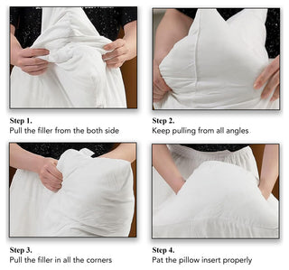 A1HC Throw Pillow Insert Down Alternative Extra Filled, 24"x24", Set of 2