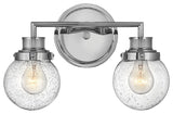 Hinkley Poppy Small Two Light Vanity, Chrome