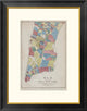 Map, New York, Original High Water Line And The Locationof Estates 1853, 22"x28"