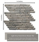 Light grey pencil stone mosaic tile - 15x12 mesh sheet for walls, floors etc