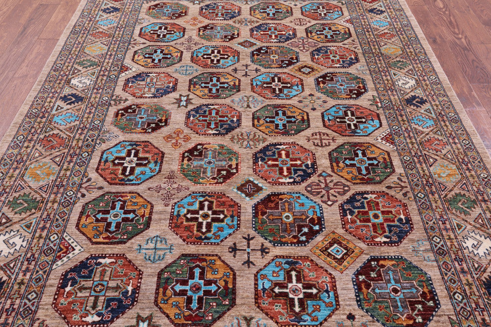 Bokhara Handmade Wool Rug 6' 9" X 10' 0" Q11279