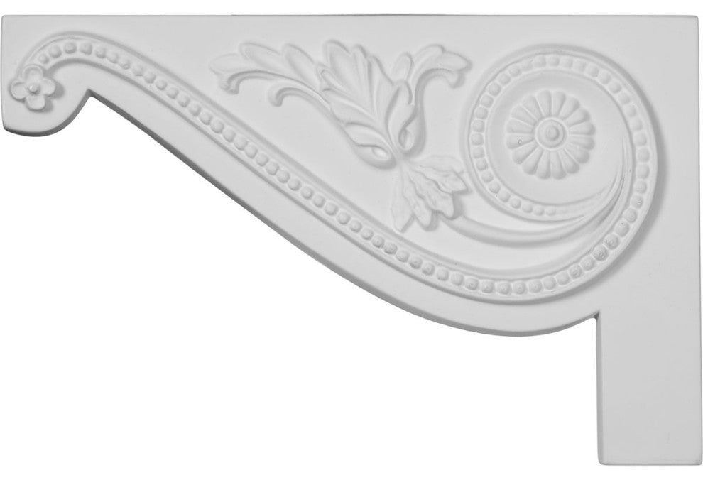 11"W x 7"H x 5/8"D Large Pearl Stair Bracket, Left