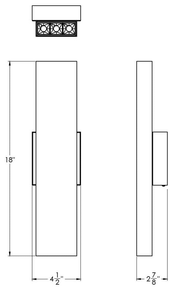 Pinpoint 6 Light Microspot LED Linear CCT Wall Sconce