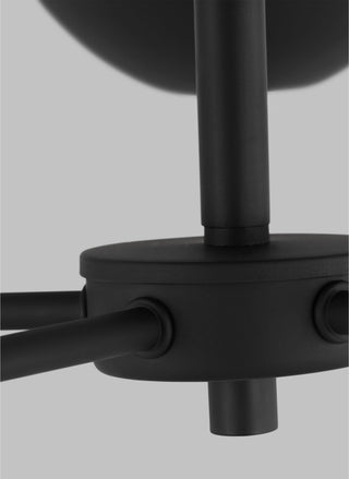 Alvin Five Light Chandelier, Midnight Black