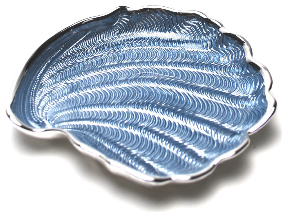Conchiglia Tray Sky Blue Silver