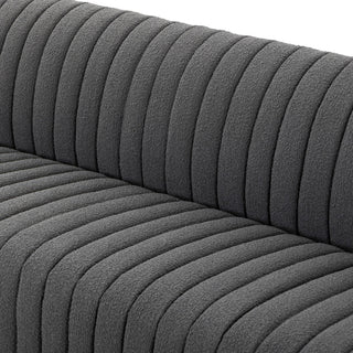 Augustine 82" Dining Bench Fiqa Boucle Charcoal