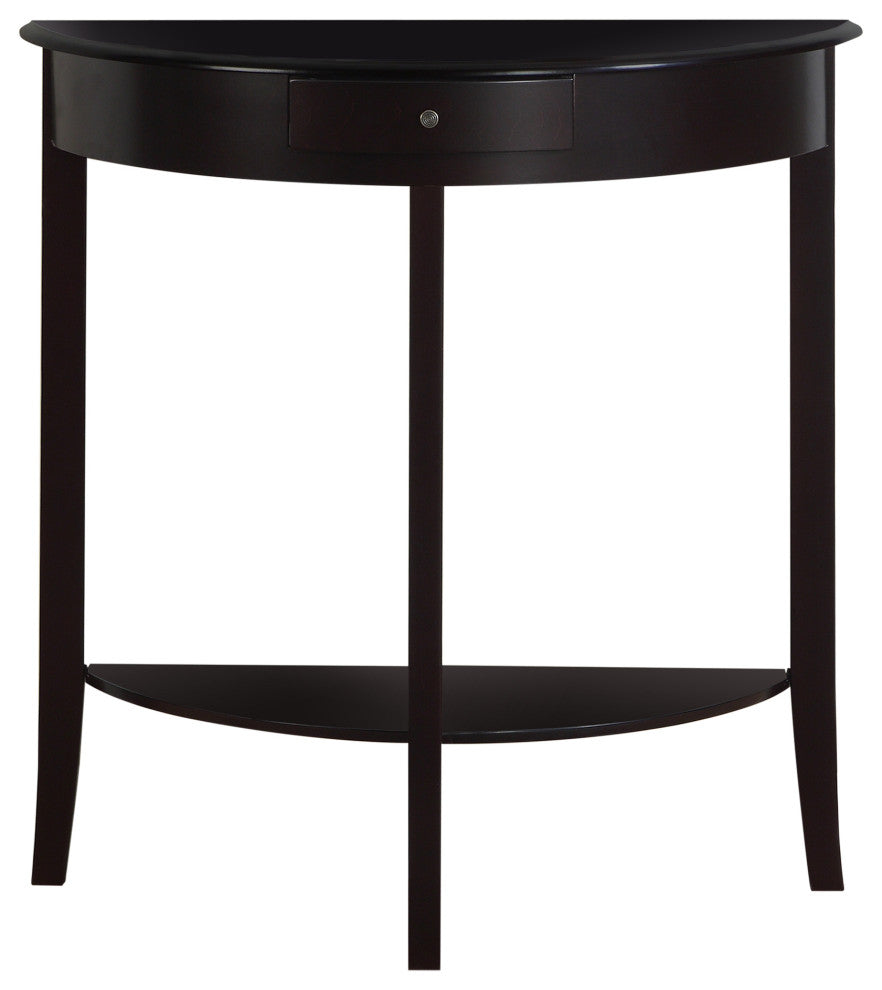 HomeRoots 12" x 30.75" x 32" Cherry Solid Wood Finish Accent Table