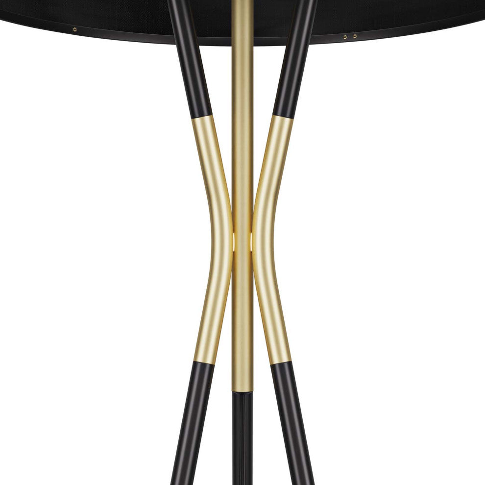Floor Lamp Light, Black, Metal, Modern, Mid Century Cafe Bistro Hospitality