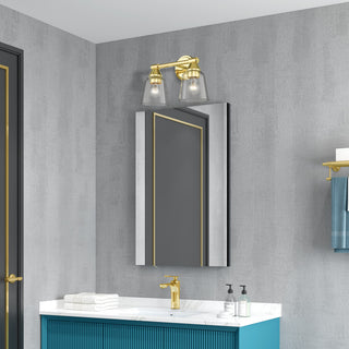 Catania 2-Light Polished Brass Vanity Sconce