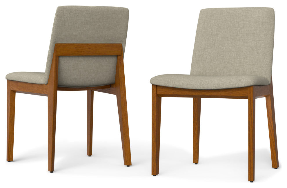 Selena Dining Chair (Set of 2) in Natural Linen Look Fabric